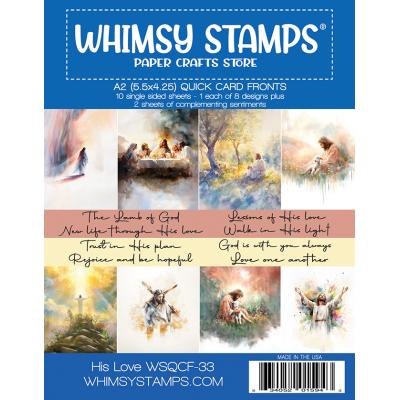 Whimsy Stamps Quick Card Fronts - His Love